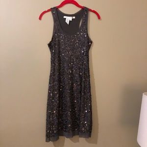 Grey Sequin Dress Max Studio